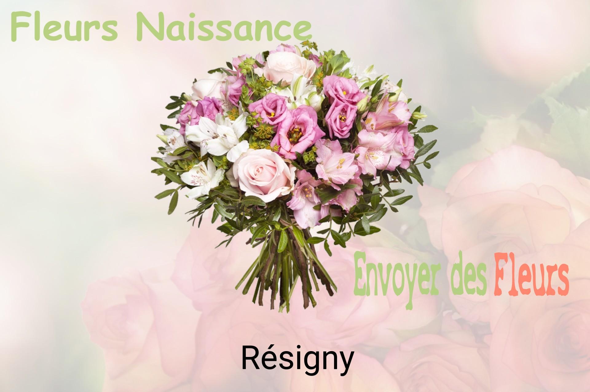 Bouquet de fleurs de naissance livré à Résigny